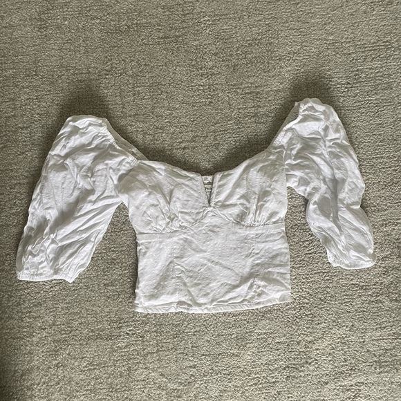 Abercrombie & Fitch white crop top - XXS - Picture 2 of 3